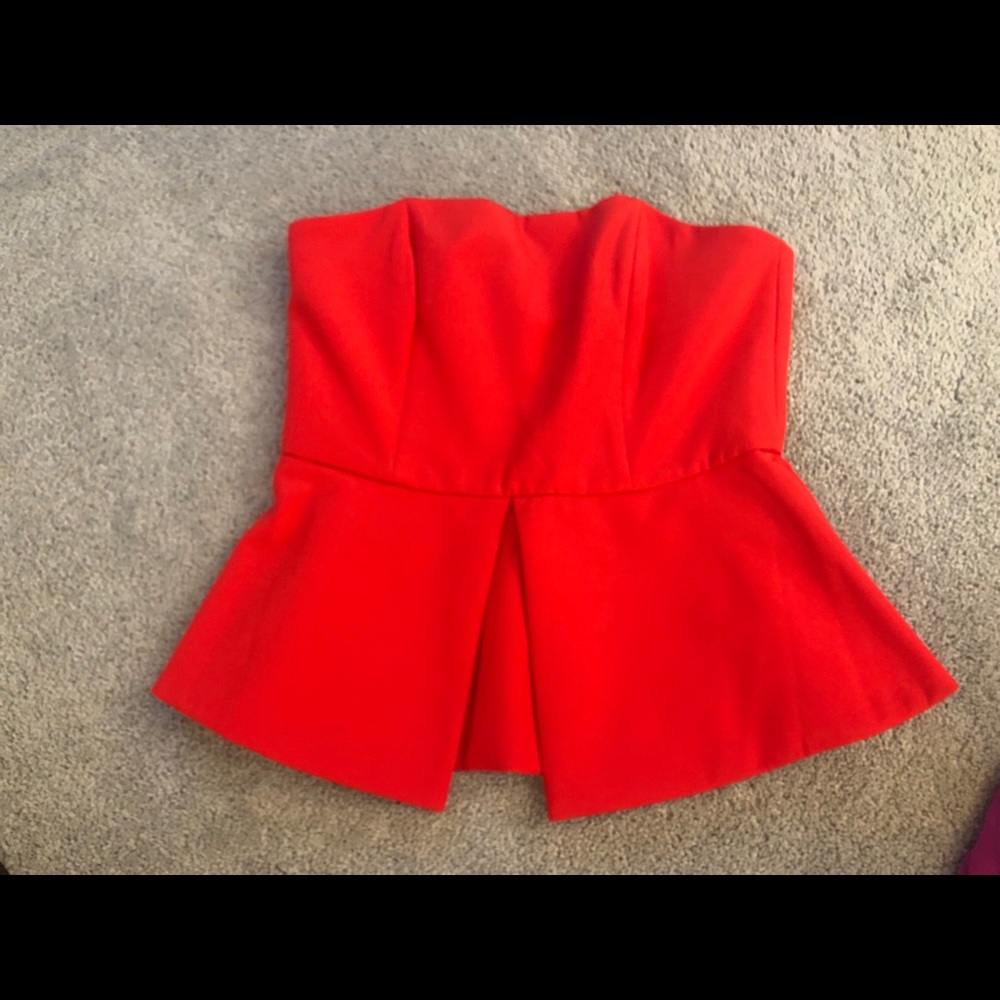 Cherry red bustier